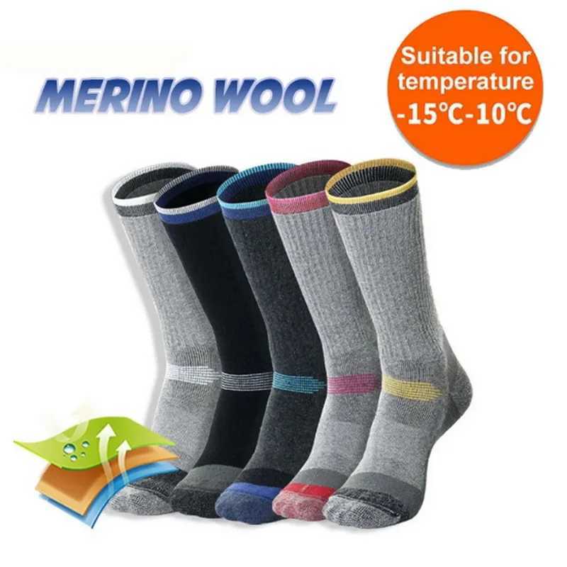1 Pair Merino Wool Thermal Socks Winter Keep Warm Soft Ski Hiking Socks Sport Outdoor Snowboard Thermosocks Thickened For Men Women Z250610