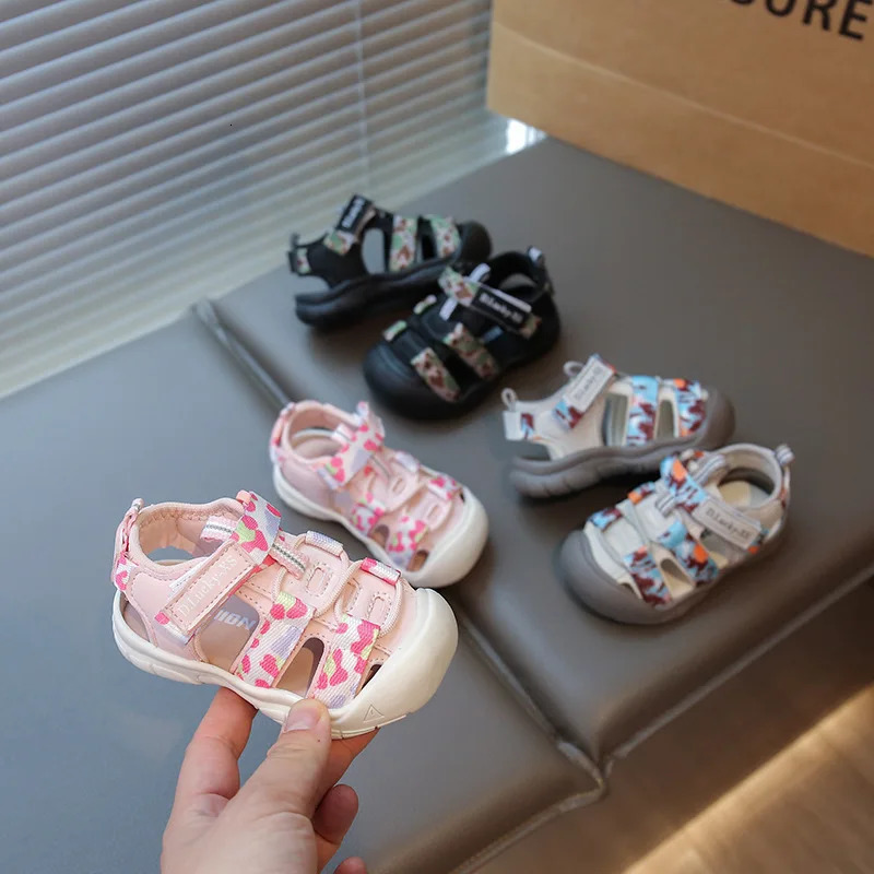 1-3 Years Baby Sandals High Quality Infant Summer Shoes Toe Protection Little Toddler Boys Girls Casual Sport Sandals For Baby 250611