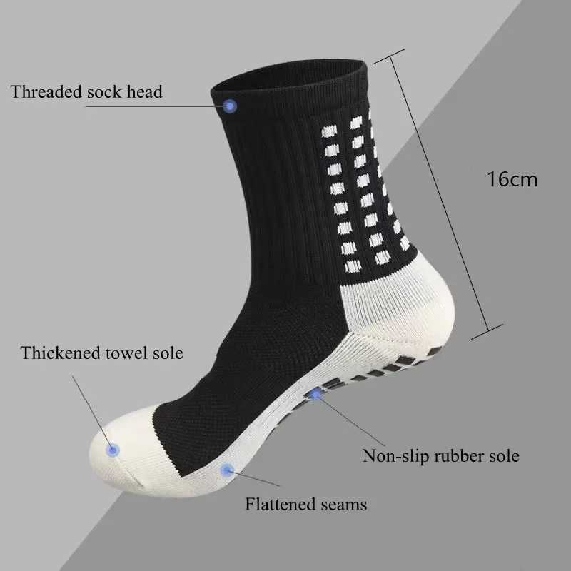 Non-slip Sports Socks for Men and Women Anti-slip Professional Basketball Tennis Running Grip Half Cycling Socks Z250610
