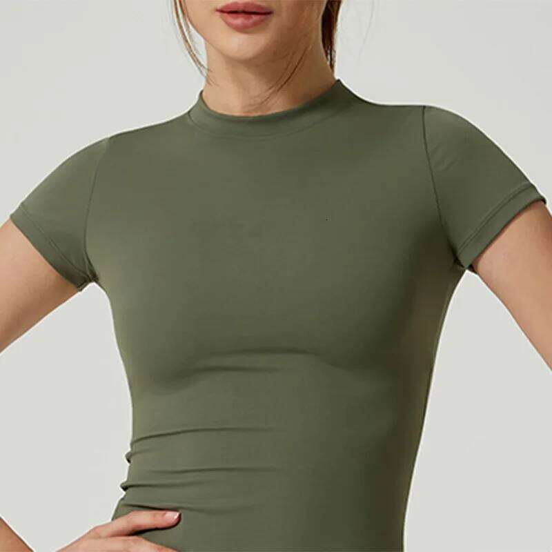 Two Piece Set Short Sleeve/Long Sleeve Fitted Top High-Waisted Leggings Active Yoga Wear Workout Clothes for Women Fiess