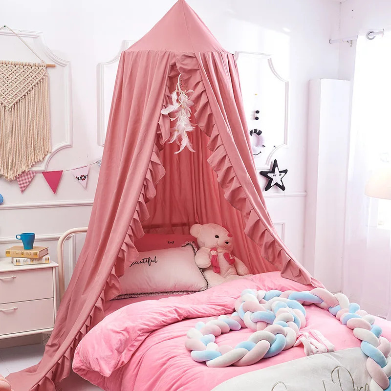 Baby Mosquito Net for Crib Hung Dome Lacework Bed Canopy Tent Curtain Antimosquito Shade Girls Princess Room Decor Screen 250604