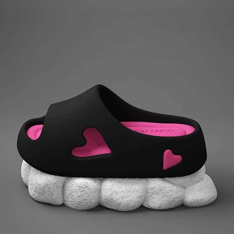 House Slipper Flip Flop Women Love Heart Platform Cloud Outdoor Indoor Summer Soft Sandal Slides Ladies Home Hotel Shoe Flat EVA XJ250610