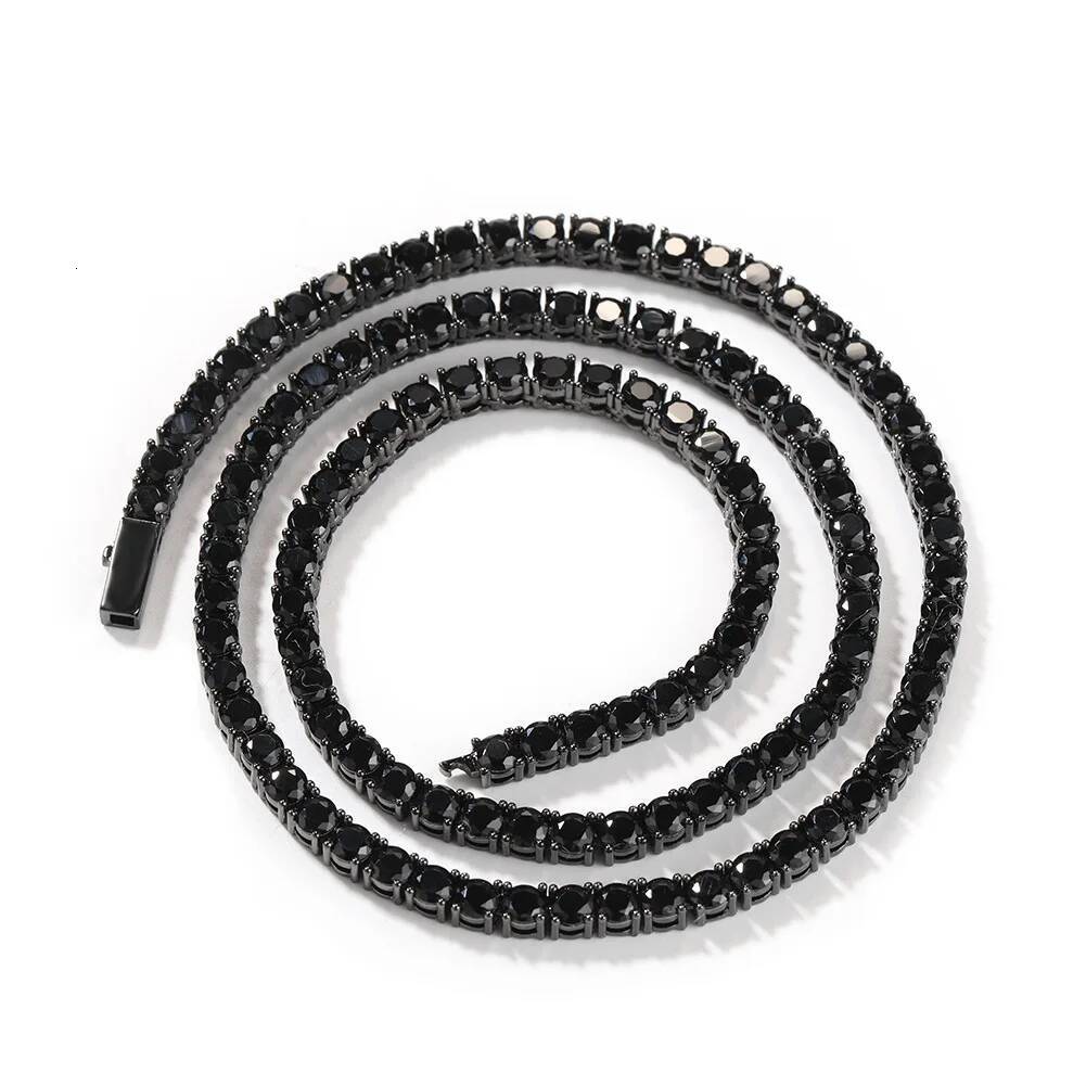 Icedminer 4mm Iced Out Tennis Necklaces With Box Clasp Bling Chain Choker For Women Men Hip Hop Jewelry Free Shipping