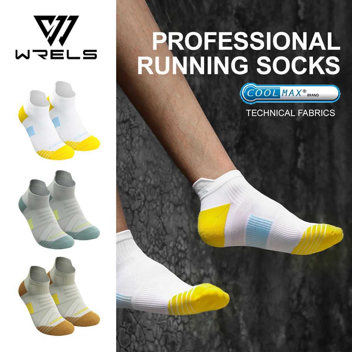 WRELS Coolmax Sports Socks Breathable CoolMax Moisture-Wicking Arch Support Damping Socks Professional sports socks Hiking Running Z250610