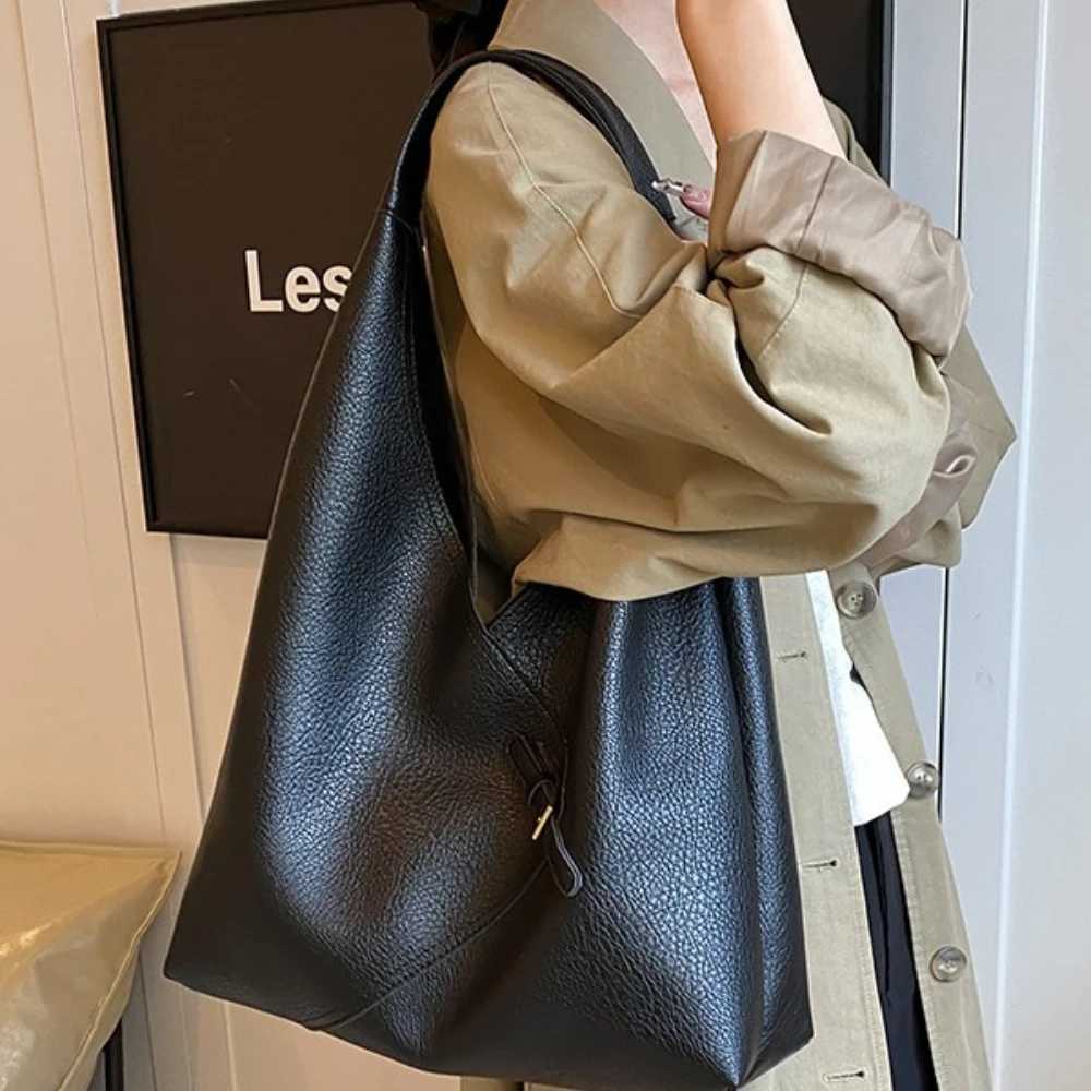 Lychee Pattern 2-IN-1 Shoulder Bag Set for Women Soft PU Leather Large Capacity Shopper Totes 2025 Latest Winter Handbags Bag XJ250610