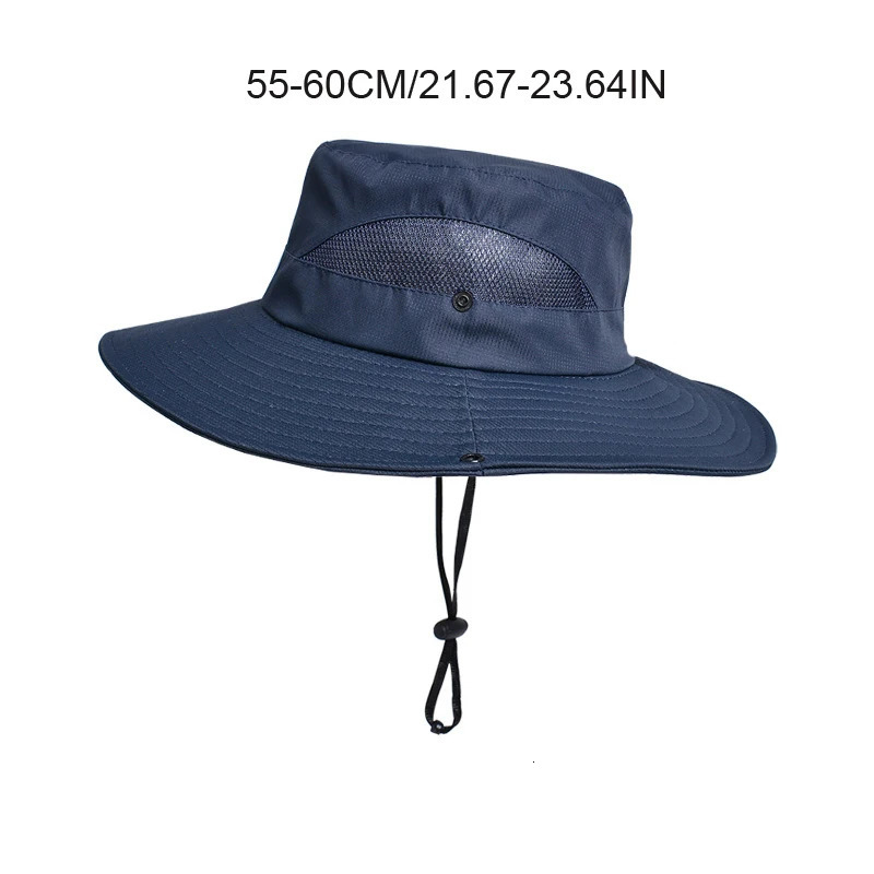 Summer Bucket Hat for Men Spring Outdoor Women Sun Hat Mesh Big Folding Brim Adult Fisherman Hats Teenager Cap 250606