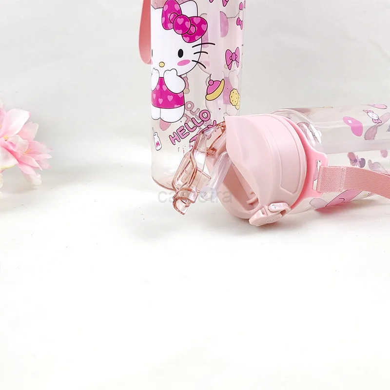 Sanrio 800ML MINISO Kuromi My Melody Hello Kitty Water Cup Girls Cup Cartoon Anime Lightweight Outdoor Sports Water Cup New Kawaii XJ250611