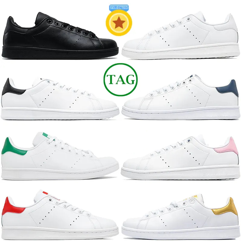 2023 Stan Smith Casual Shoes Designer Flat Sneakers Fashion Triple Black White Oreo Laser Golden Platform Trainers Men Women Outdoor walking Trainer