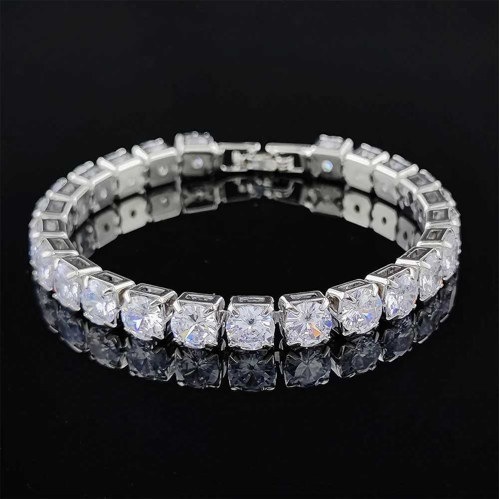 Silver Color 2.5/3/4/5mm Zircon Tennis Bracelet For Women Mens Hand Chain Wedding Gift Matching Jewelry Free Shipping Items s5650 XJ250707