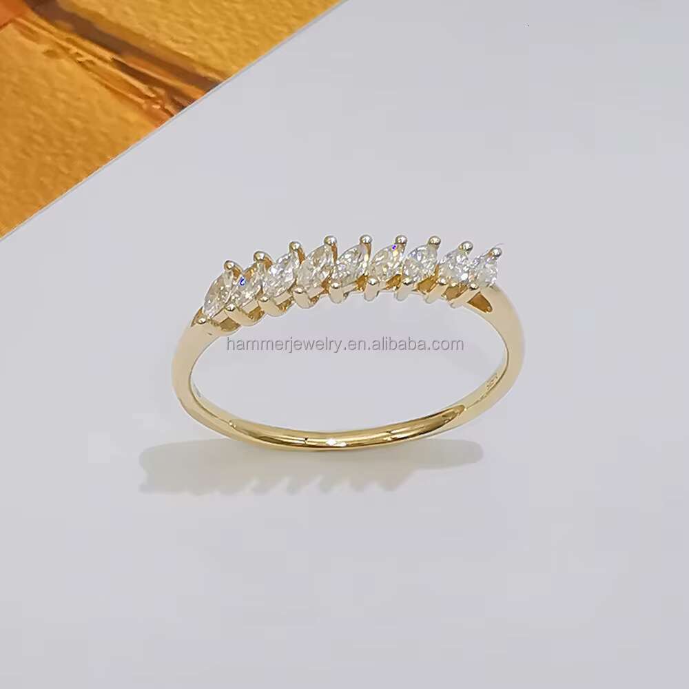 Beautifully Designed Gemstone 14k Ring 14k Solid Gold Ring Birthdays Pretty Moissanite Fine Jewelry Ring