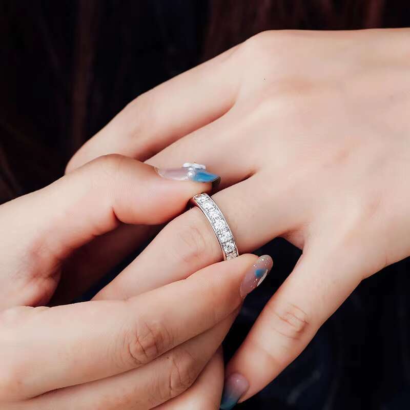 Fine Jewelry 925 Sterling Silver Moissanite Rings Jewelry Wholesale 3mm VVS Diamonds Wedding Band Ring