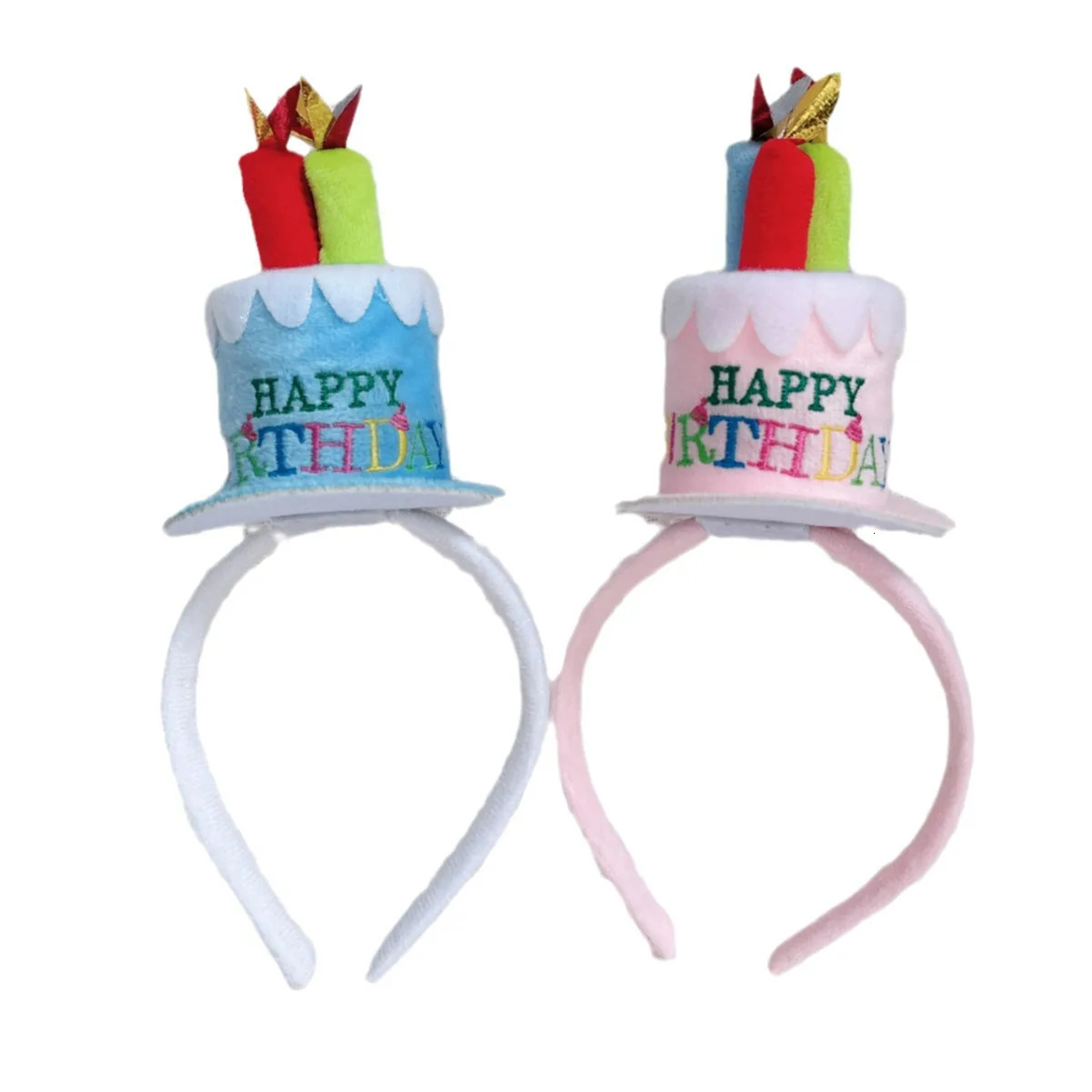 Hair Accessories Birthday Hairband Candle Happy Birthday Korean Style Headband Cake Colorful Women Hair Hoop Headwear 250610