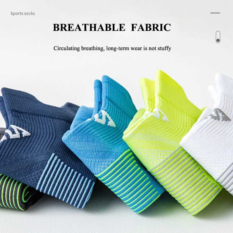 Summer Running Socks Men Women Fitness Sports Quick-drying Sweat-absorbing Breathable Anti-friction Marathon Ankle Tab Socks Z250610