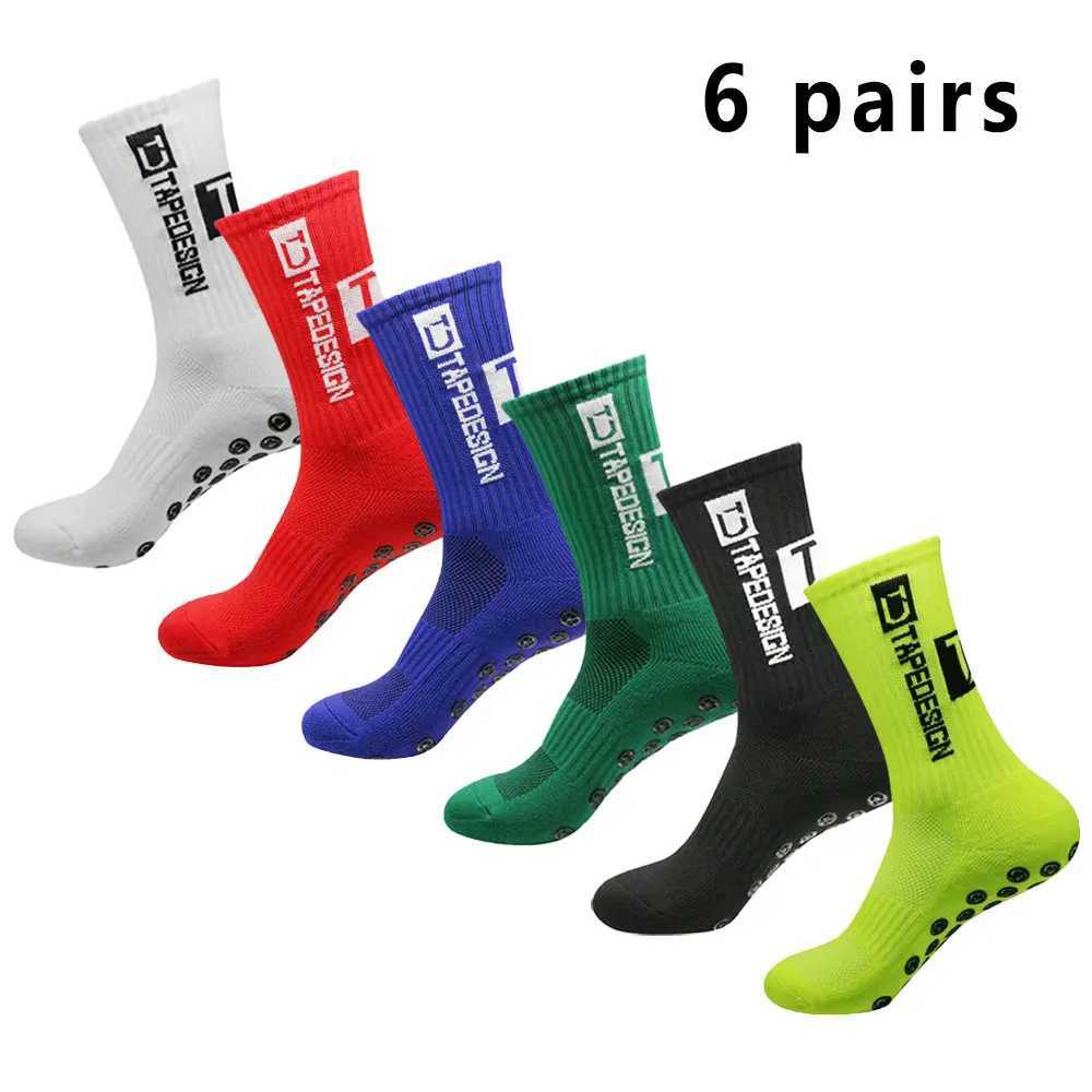 6 Pairs of Socks Sports Socks Mens Mid-calf Socks Silicone Non-slip Dot Socks Basketball Yoga Socks Z250610