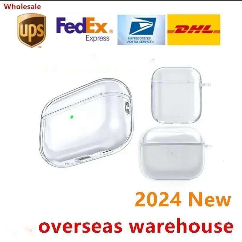 US Warehouse For New USB C 4 and pro 2 generation Solid TPU Protective Earphone Cover Wireless Charging Shockproof Case