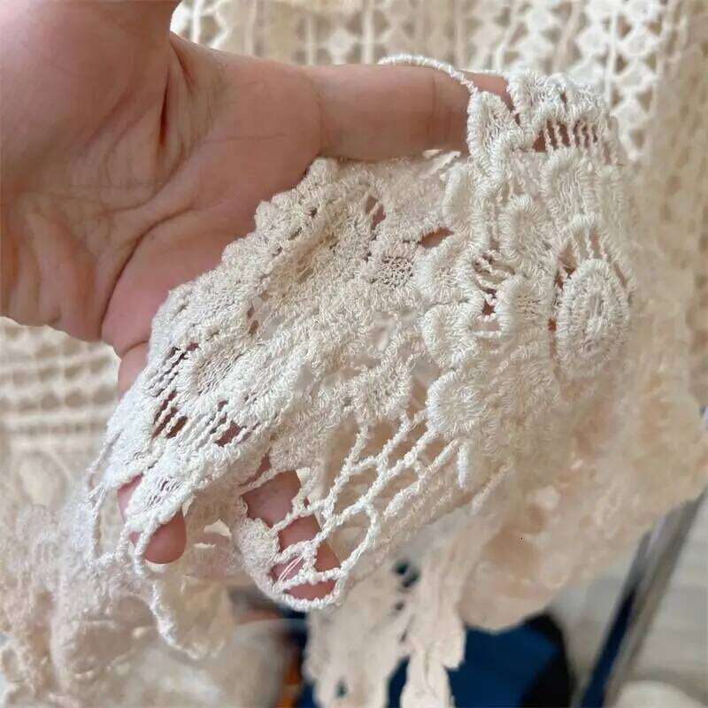 Bohemian Pullovers Women Summer New Sexy Knitted Hollow Out V-neck Floral Embroidery Shirt Sun Protection Tees Fashion Tops K208