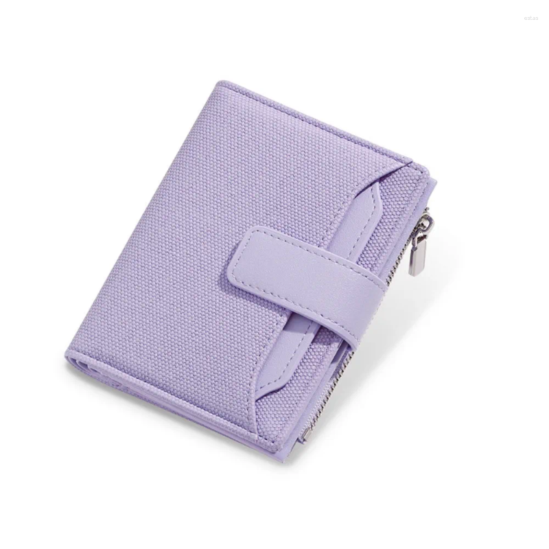 Card Holders PU Leather Women's Wallet Solid Color Anti-theft S Holder Multi-Cards Slot Waterproof Zipper Coin Purse Travel