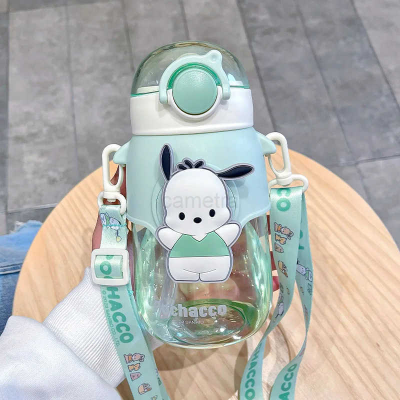Sanrio 690ml Sanrio Large Capacity Water Bottle Cinnamoroll Kuromi My Melody Portable Straw Water Cup for Outdoor Sports FitnessXJ2506