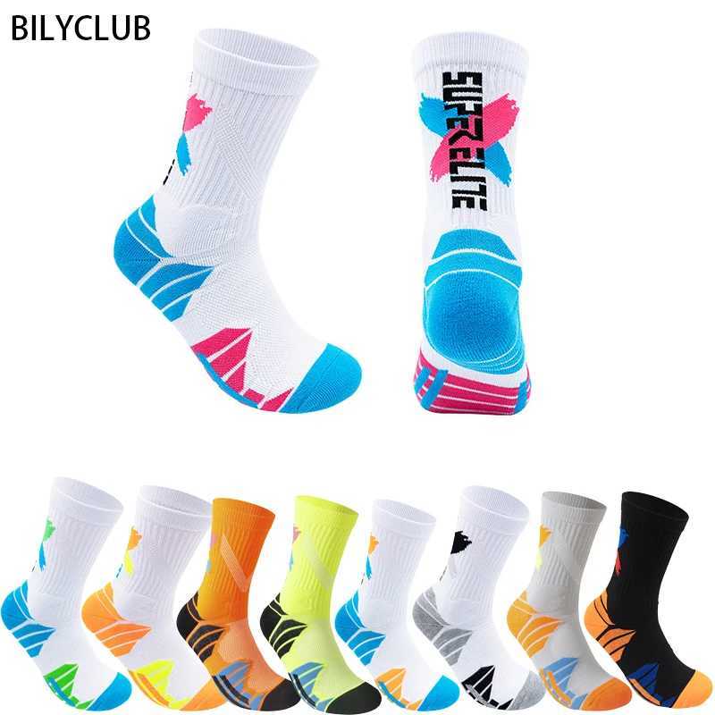 Mens High Tube Professional Practical Basketball Socks Contrast towel bottom thickened shock absorption Women Socks Z250610