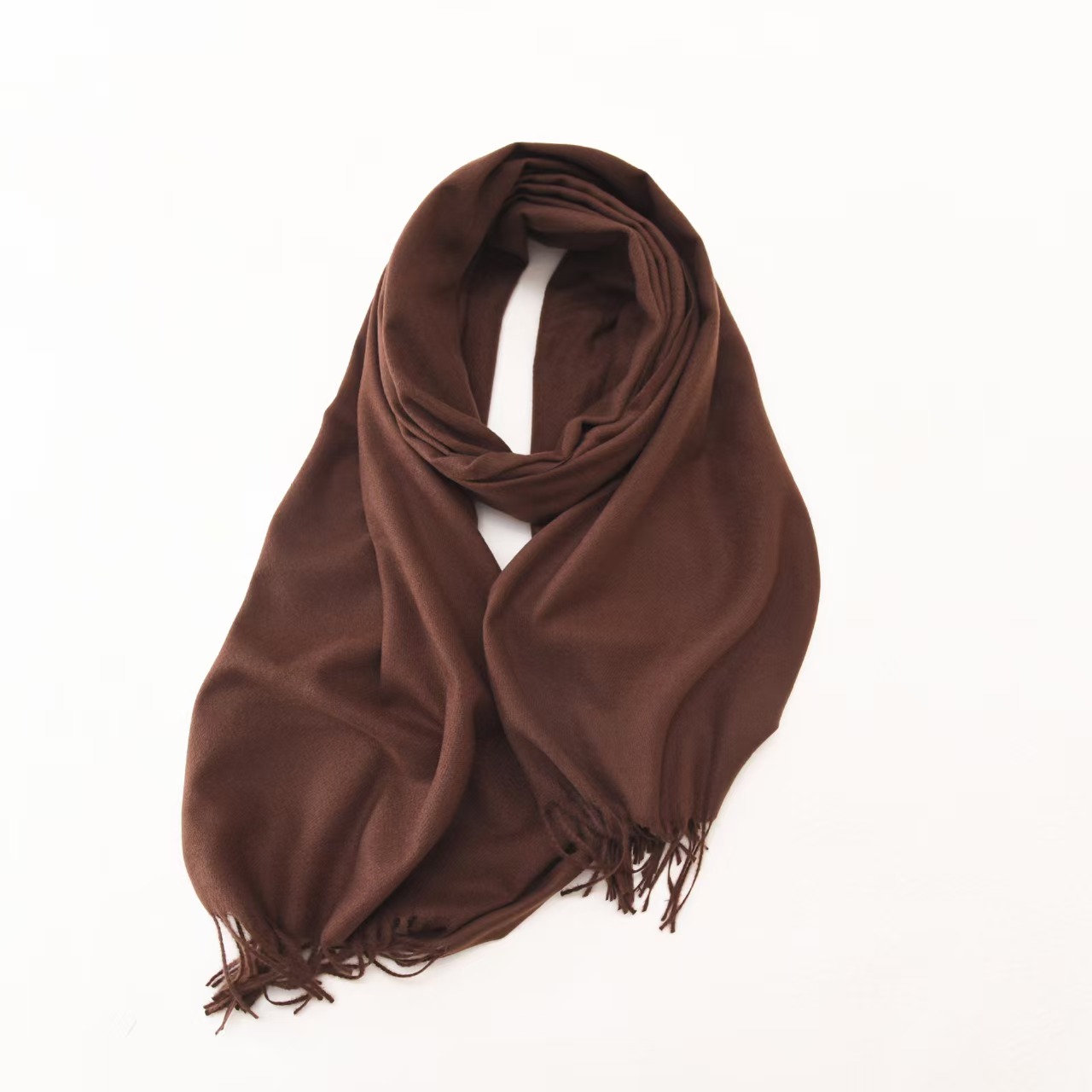 T943 winter cashmere solid color scarf shawl high-end warm Korean style tassel neckband men's versatile