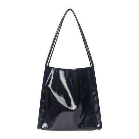 Vintage Female Large Capacity Ladies Shopping Bag Fashion Patent Leather Women Shoulder Bags Casual Solid Color Tote Handbags