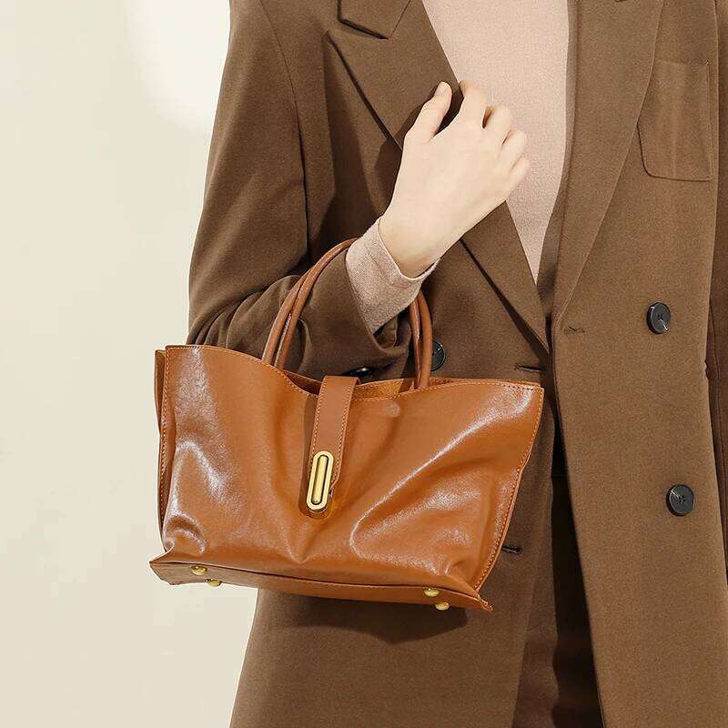 Hifashion Stylish Genuine Leather For Women 2025 Trend Designer Commuting Shoulder Bags Crossbody Tote Ladies Handbags