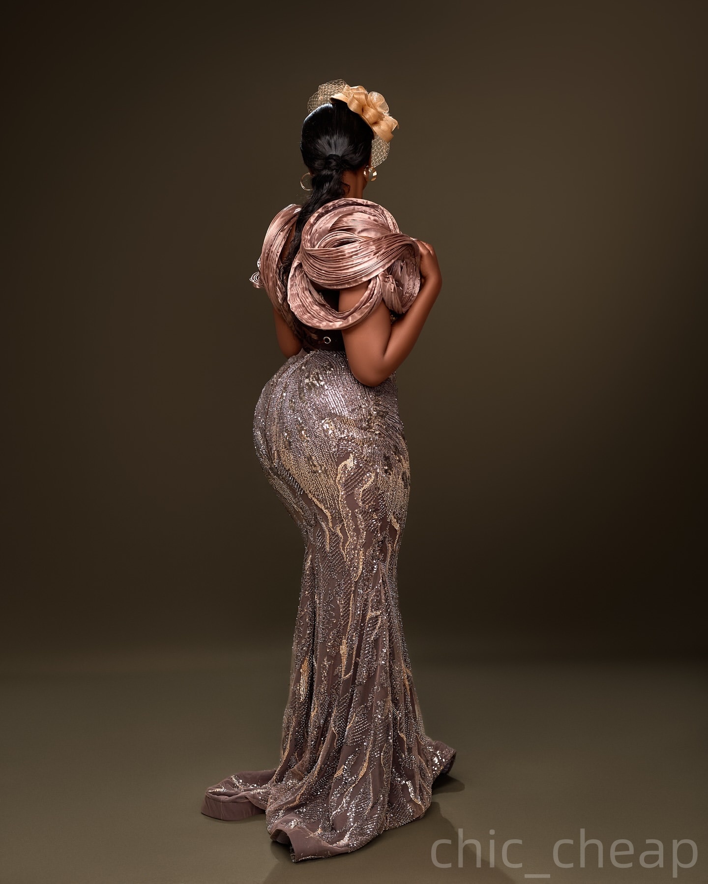 Chocolate Mermaid Prom Dresses 2025 Crystals Sequined Stylish Evening Formal Party Second Birthday Engagement Gowns Plus Size Dress For Special Occasi
