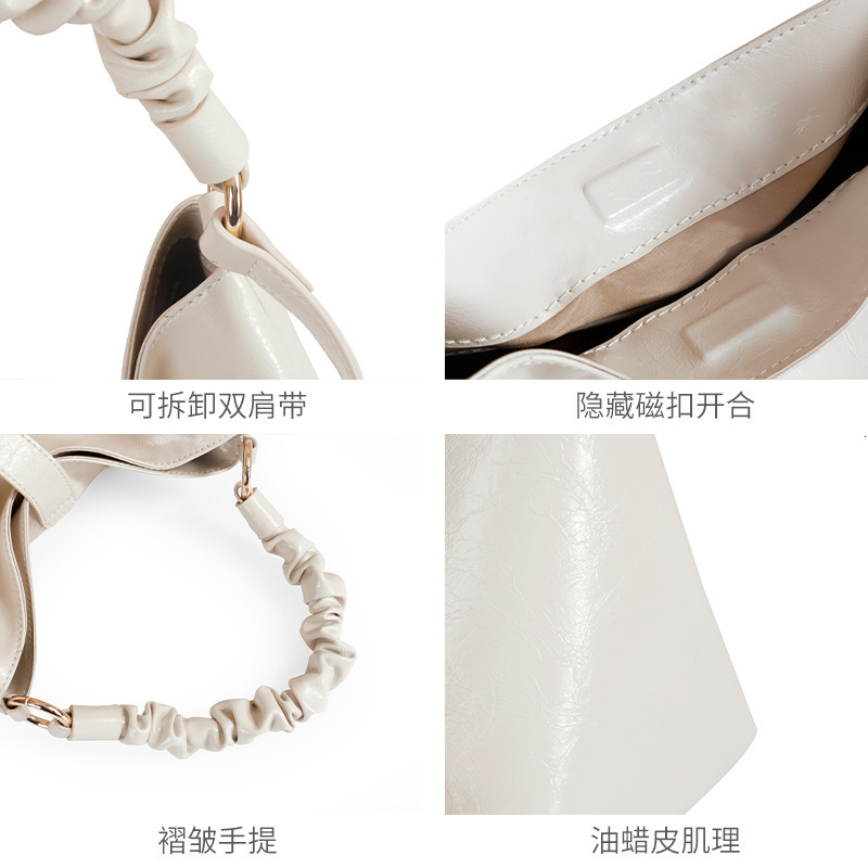 free shipping Luxury Tote Bag High-End Women's Bag Niche Underarm Bag Genuine Leather Women's designer Handbag Shoulder Bag Cowhide Bag