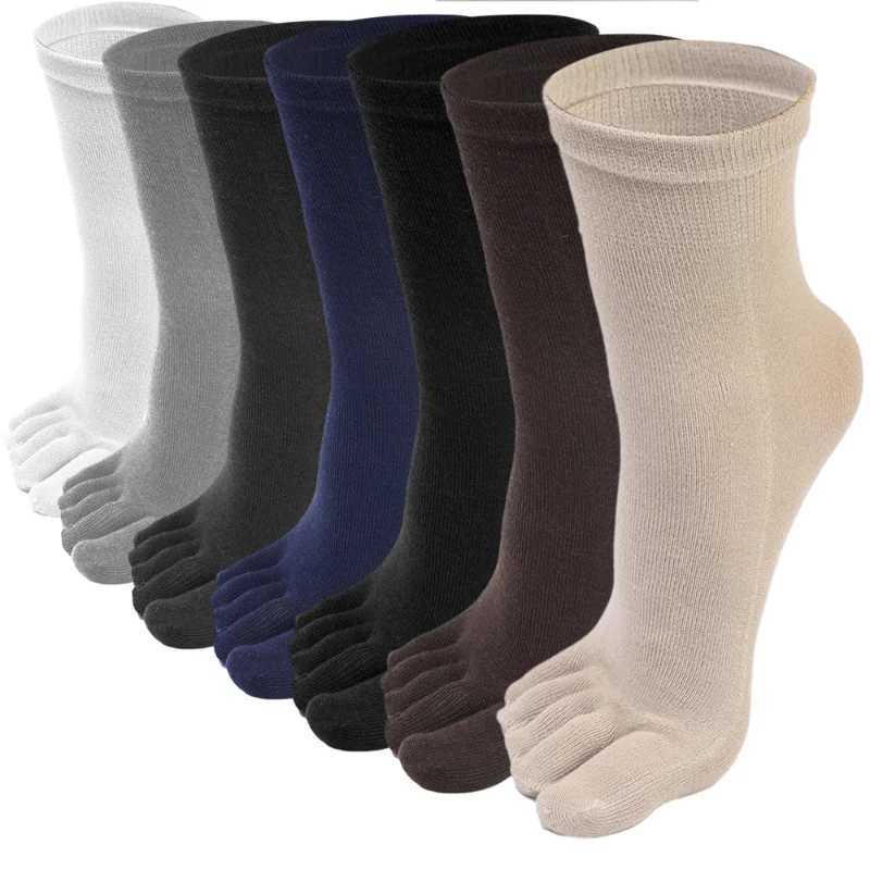 1/5Pairs Five Fingers Toe Socks Breathable Cotton Socks Unisex Sports Running Sweat Absorbent Antibacterial Ankle Crew Socks Z250610