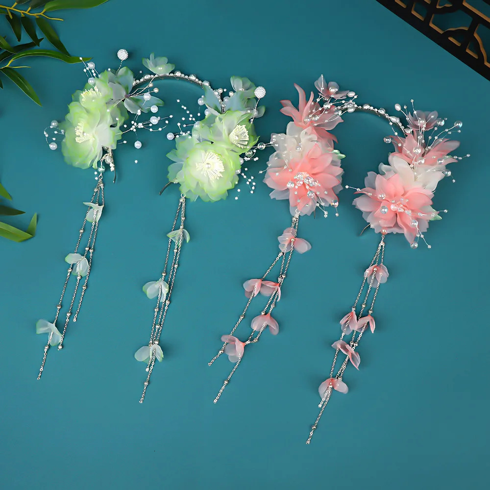 Girls flower ribbon hair accessory flower garland headband 250610