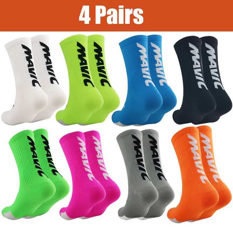 4 Pairs/ Set Cycling Socks Breathable Sports Socks Women Men Running Socks Basketball Professional Socks Hiking Biking Z250610