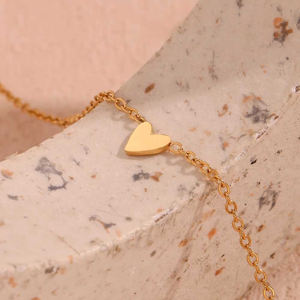 MamacitaSlay Lovely Minimalism Three Heart O-Chain Stainless Steel Bracelets For Women Waterproof Trendy Luxury Designer Jewelry XJ250707