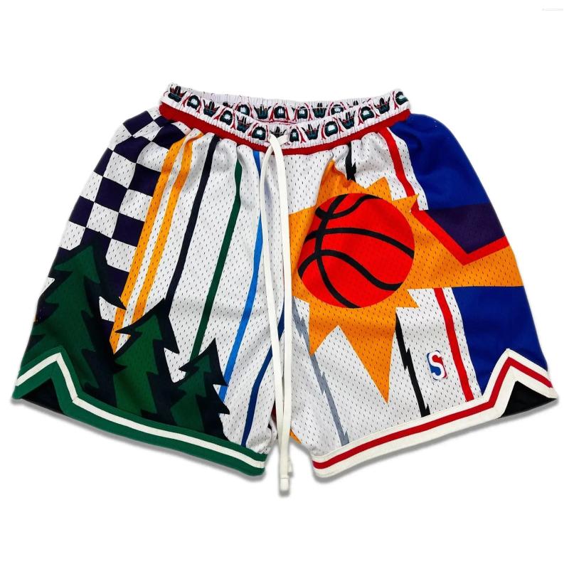 Men's Shorts 2025 High Street Retro Drawstring Basketball Summer Outdoor Running Fitness But Knee Sports Quarter Pants
