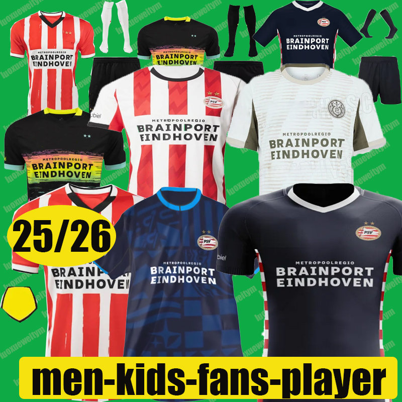 25 26 psvs Eindhoven Hazard football shirts LANG DEST DE JONG TILLMAN BAKAYOKO PEPI 2024 2025 jersey away Kits Retro 1987 88 92 95 98 men kids soccer jersey