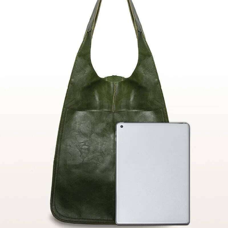 Rretro Handmade Big Beach Tote Bag High Capacity Zipper Shoulder Solid Color Multifunction Handbags for Ladies