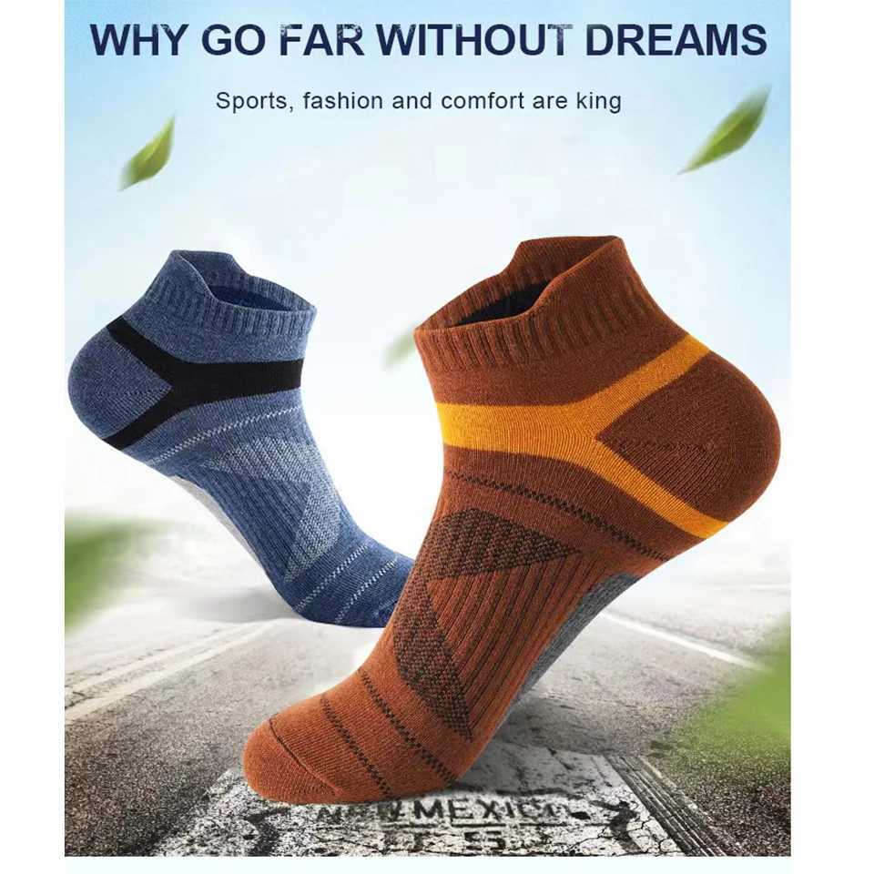 3/5Pairs High Quality Socks Men Outdoor Casual Athletic Socks Short Breathable Black Ankle Socks Run Sports Socks Size38-44 Z250610