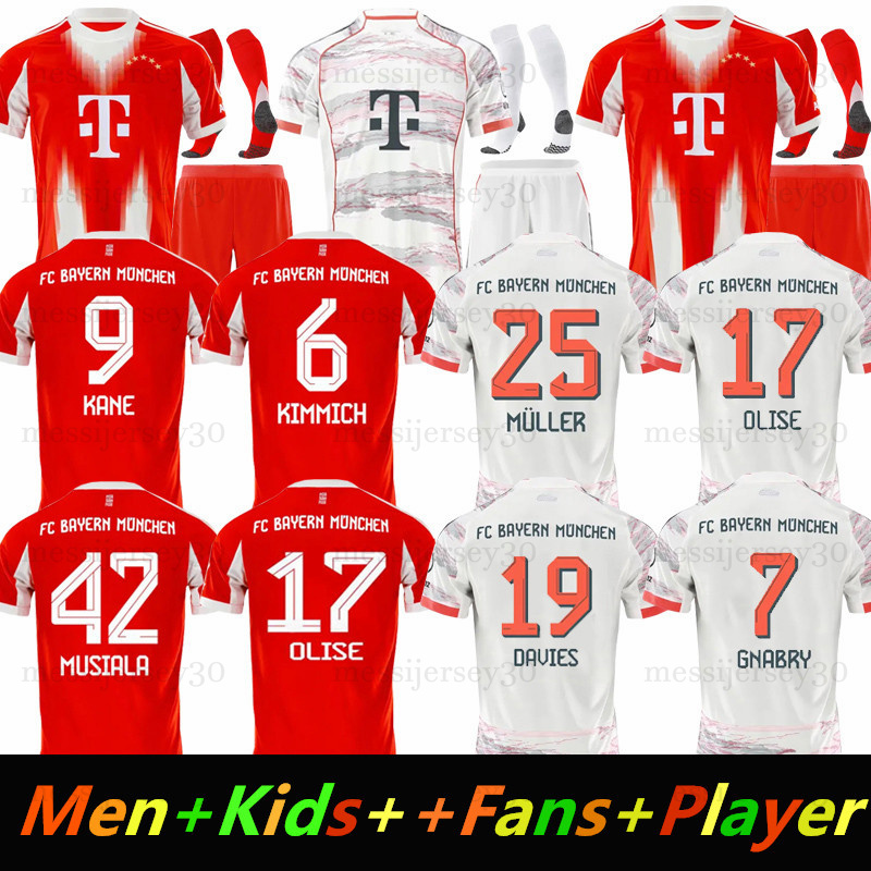 25 26 KANE BSTN soccer jerseys SANE BAYERNS BayernS MUSIALA MUNICH DANKE FRANZ GNABRY OLISE DAVIES KIMMICH football shirt SPECIAL 2025 2026 HOME AWAY Kids uniforms