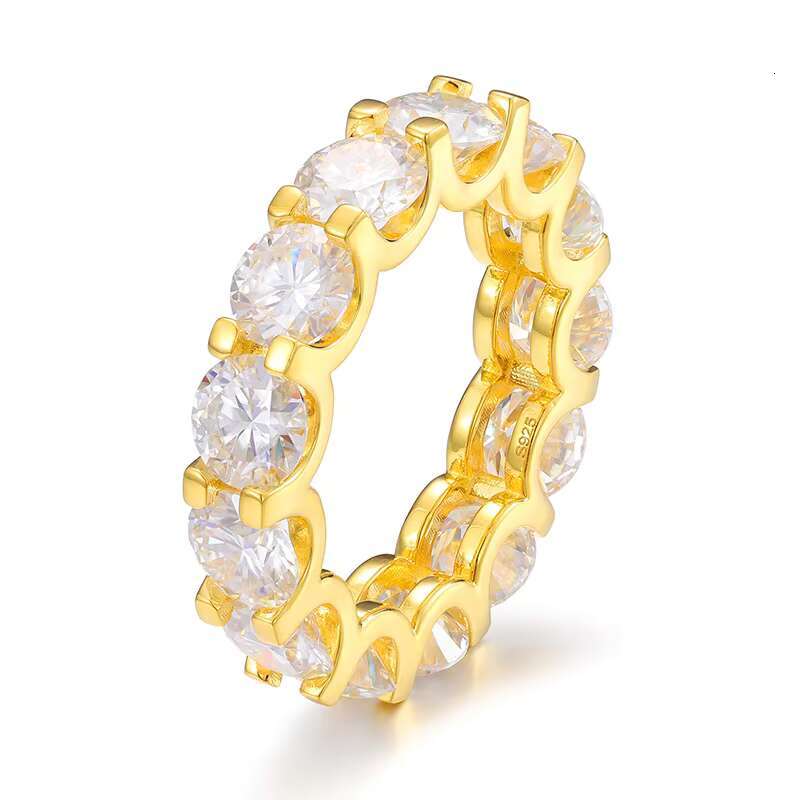 S925 Sterling Silver Moissanite Ring Simple Creative 5.0mm Main Stone Exquisite Hemp Rope Design Elegant Ring