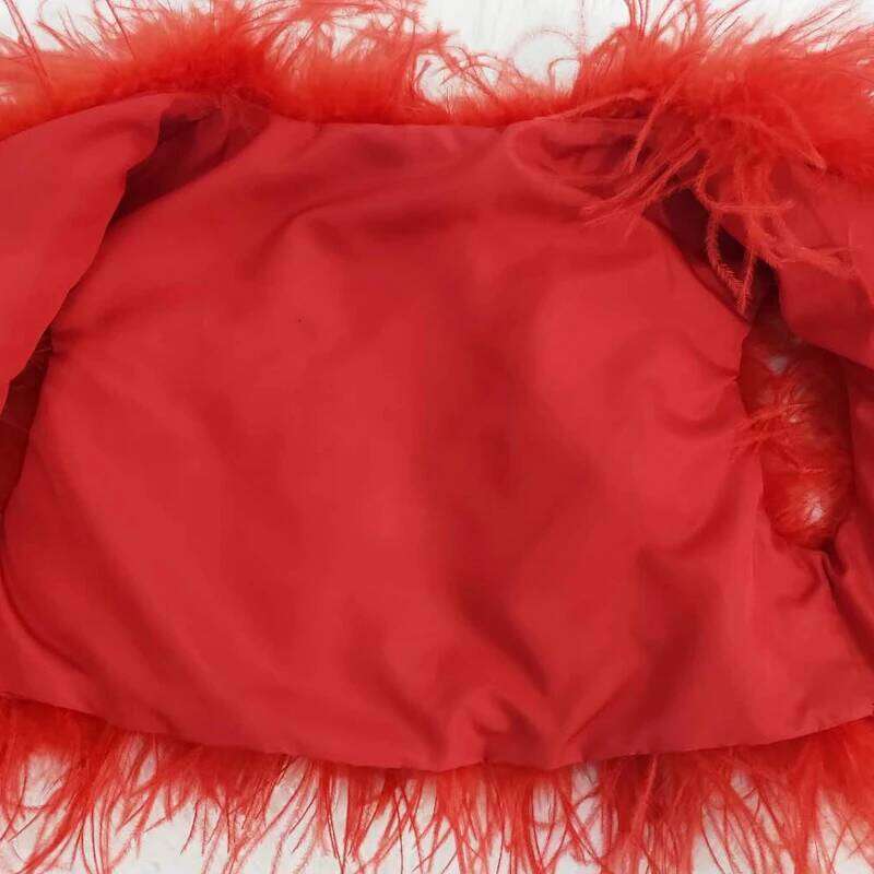 Real Natural 100% Blouse Wedding Shawl Ostrich Hair Vest Bridal Jacket Real Fur Coat Customizable