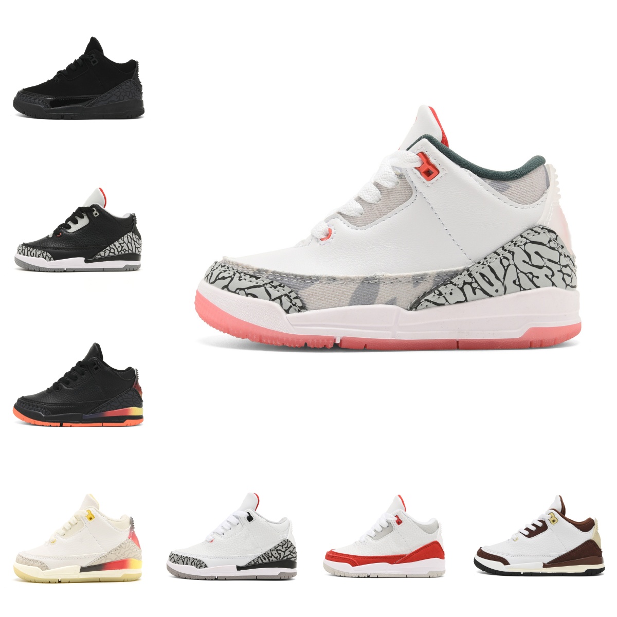 Toddler shoes 3s baskeball 3 kids sneakers boys girls designer kid shoe Youth Palomino runner sneaker III children trainers