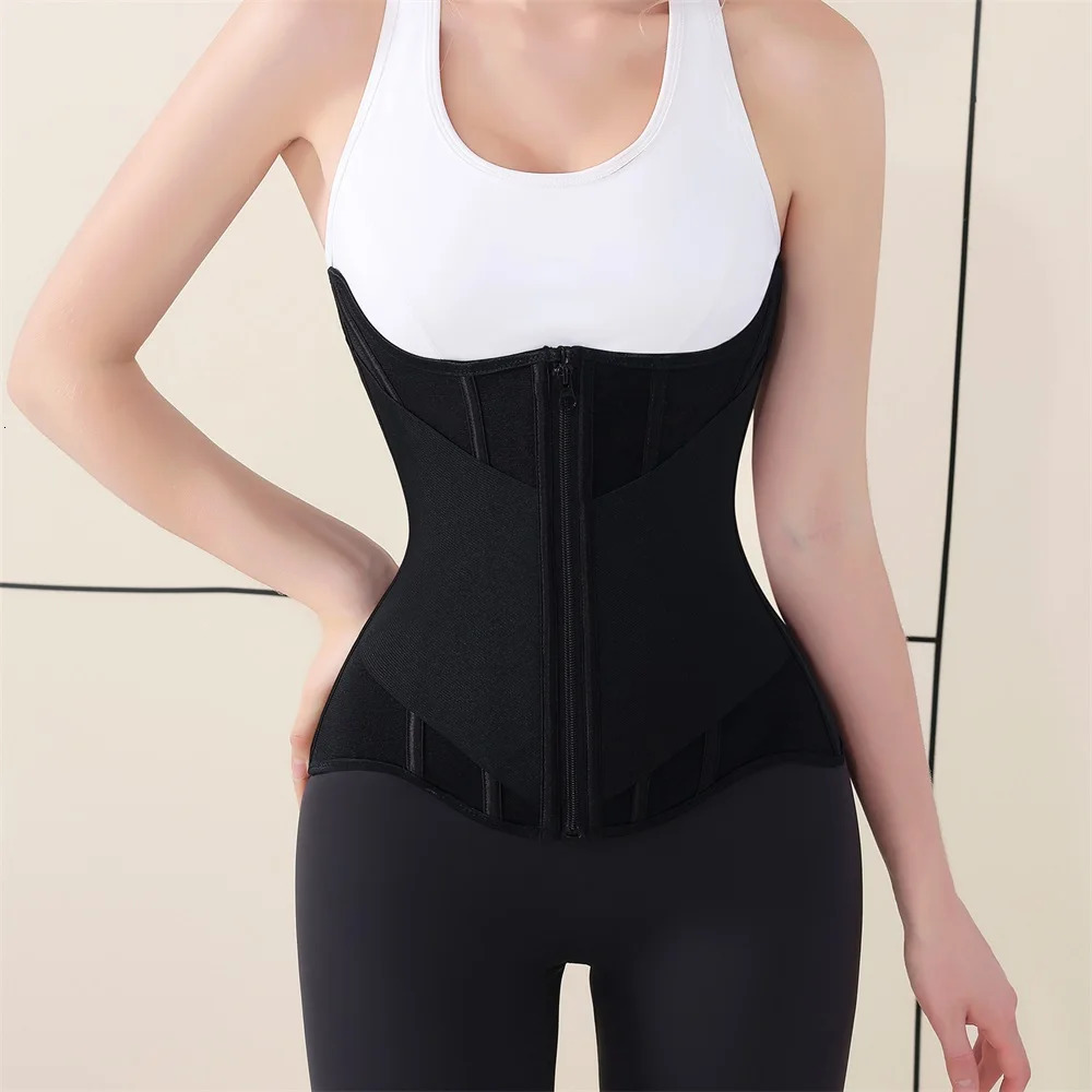 Women Body Shaper Tummy Control Slimming Waist Underwear U shape Zipper Shapewear 250610
