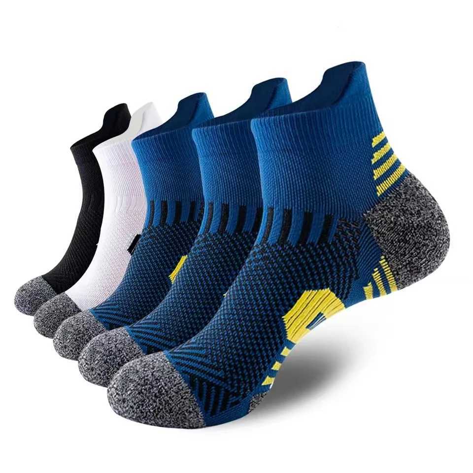 3/5Pairs Mens Sport Socks Breathable Outdoor Running Basketball Socks Training Short Tube Socks For Men Z250610