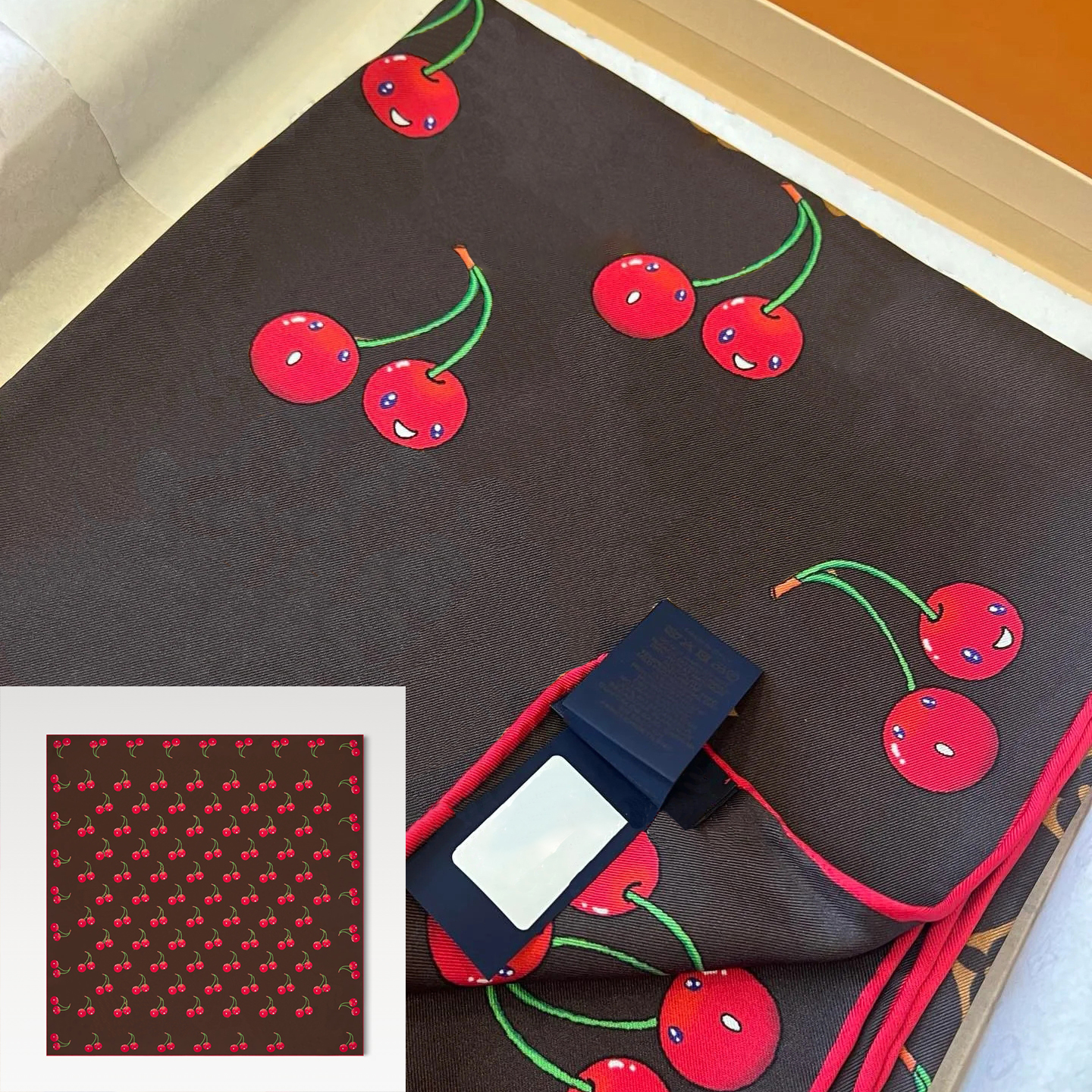 Designer Oriental Cherry Women Fashion Scarf Square Summer New Style Silk Womens Ribbons For Work Travel Outdoor And Home Headband 06 1A6