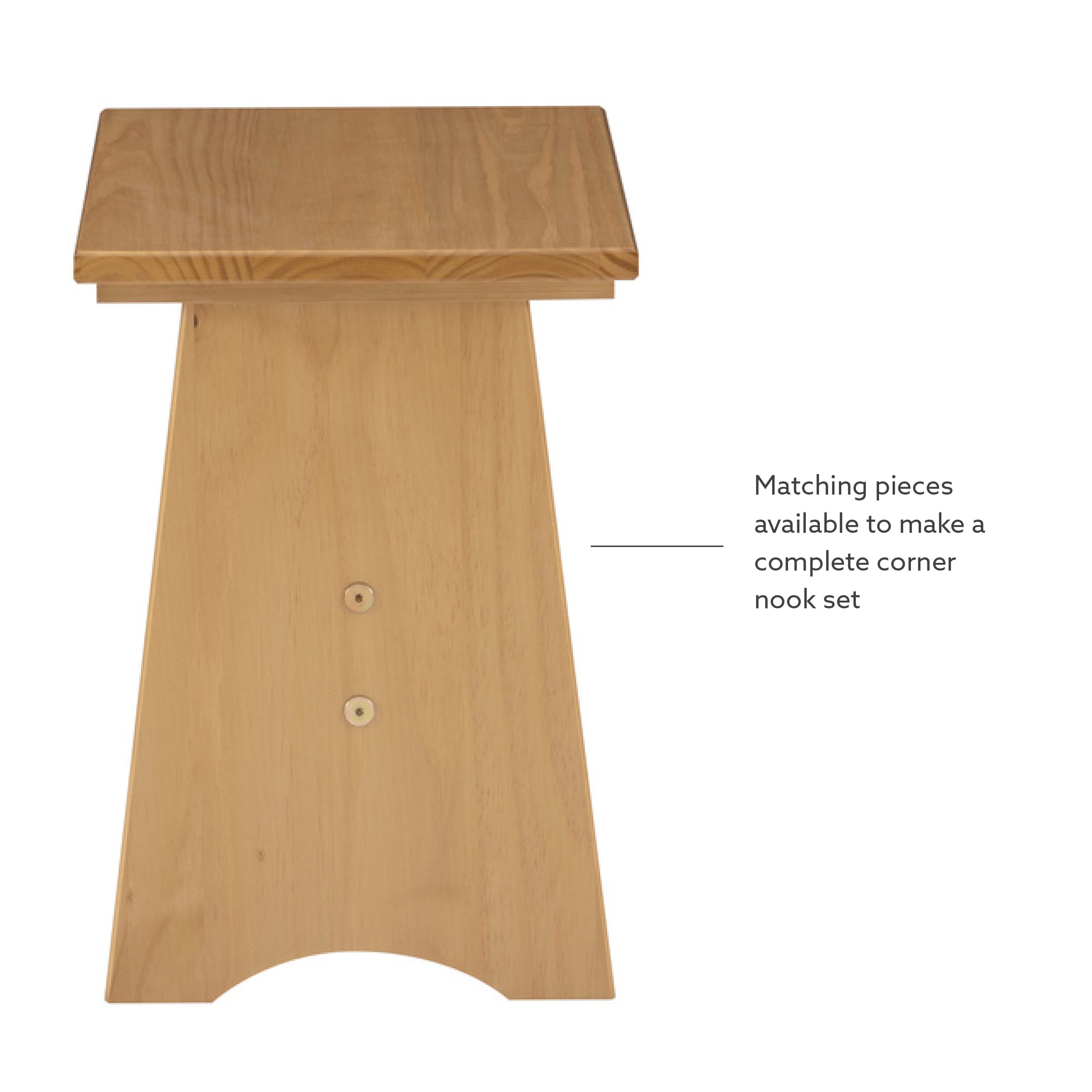 Linon Rectangular Solid Pine Rustic Kasey Dining Bench with Backless, Honey (Set of 2)