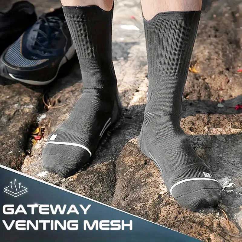1/4/5 Pairs Men Sports Socks Cushioning 4.0 Technology Odor Proof Sweat Absorbing Breathable Running Basketball Compression Sock Z250610