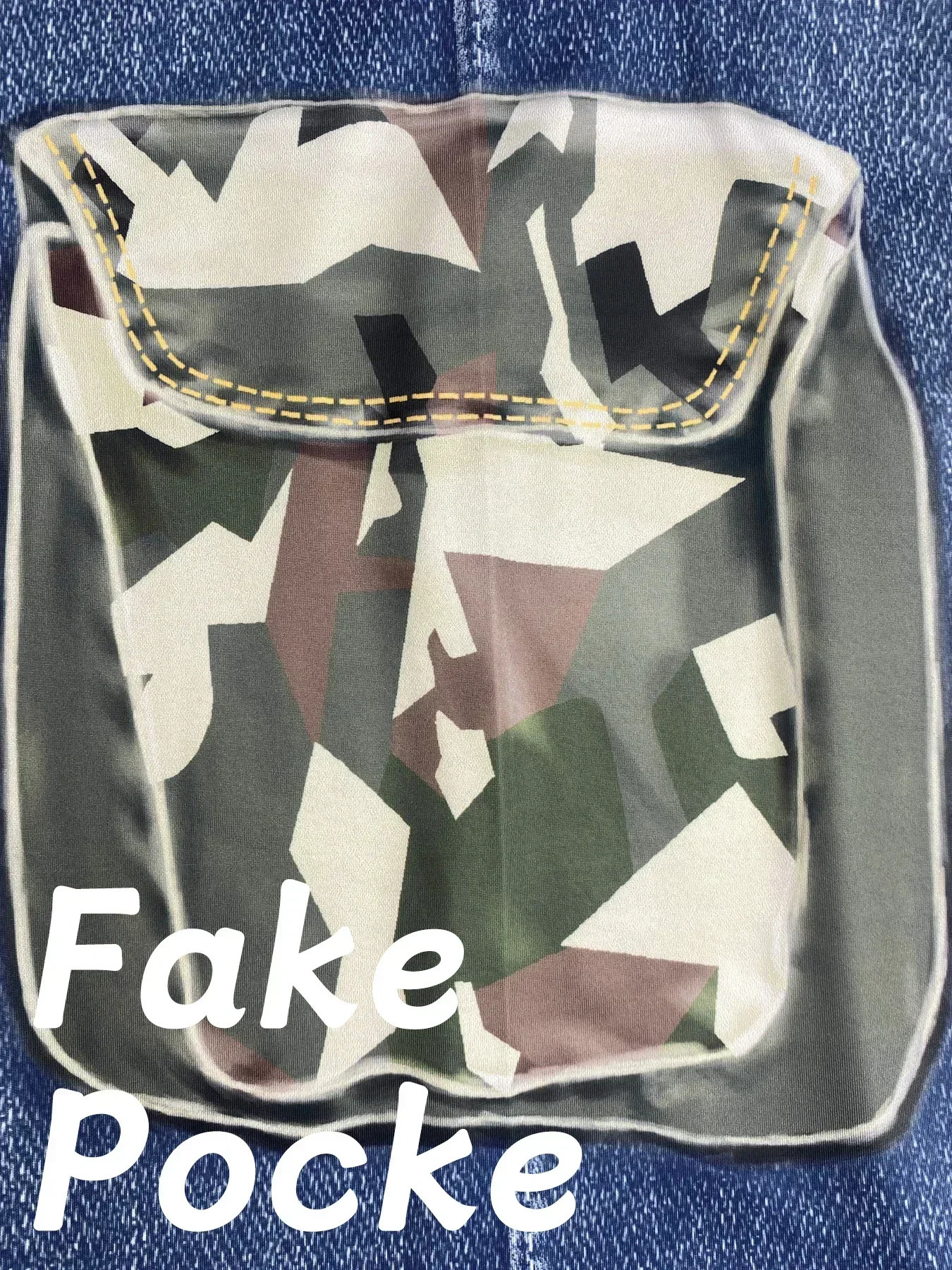 Plus Size Womens Camouflage Print Faux Denim Pants High Stretch Knit Fashionable LooseFit Straight Leg Casual Wide Leg Trouser y250609