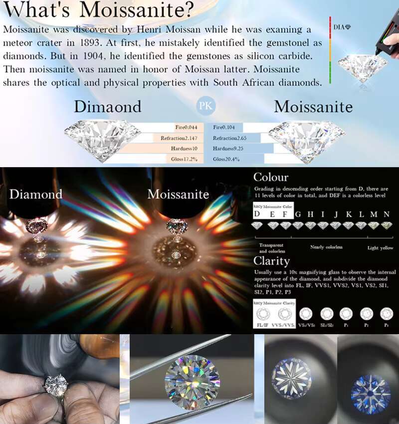 18k Full Diamond White Gold Ring Diamond Engagement Ring Vvs Moissanite Diamond Jewelry