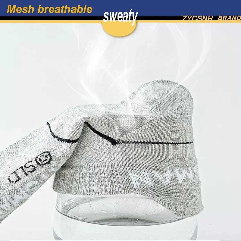 5/10Pairs High Quality Men Ankle Socks Breathable Sports Socks Mesh Casual Athletic Summer Thin Cut Short Socks Size 38-44 Z250610