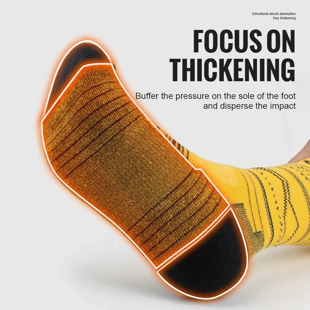 WRELS Merino Wool Socks Hiking Lightweight Shock Absorption Damping Mid-Calf Ankle Socks Running Sport Merino Wool Socks Z250610