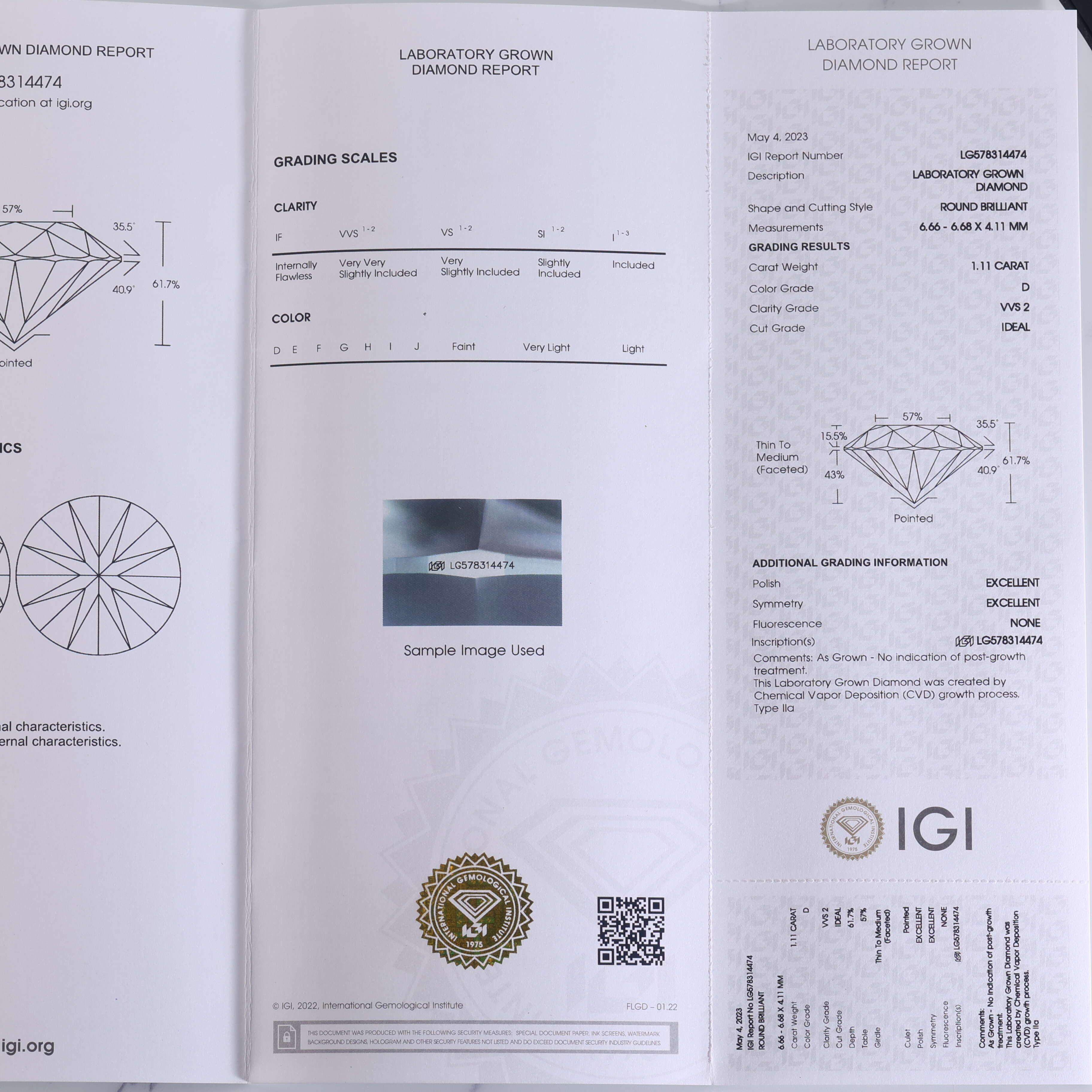 1CT 2 CT Lab Grown 4 Prong Solitaire Round Cut IGI CERTIFIED Diamond D Color VVS2 Clarity 18K 14K 9K White Gold Engagement Rings